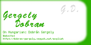 gergely dobran business card